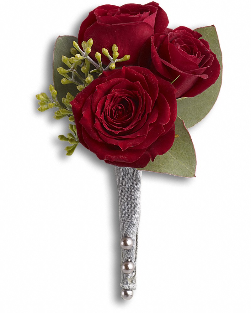The King's Red Rose Boutonniere