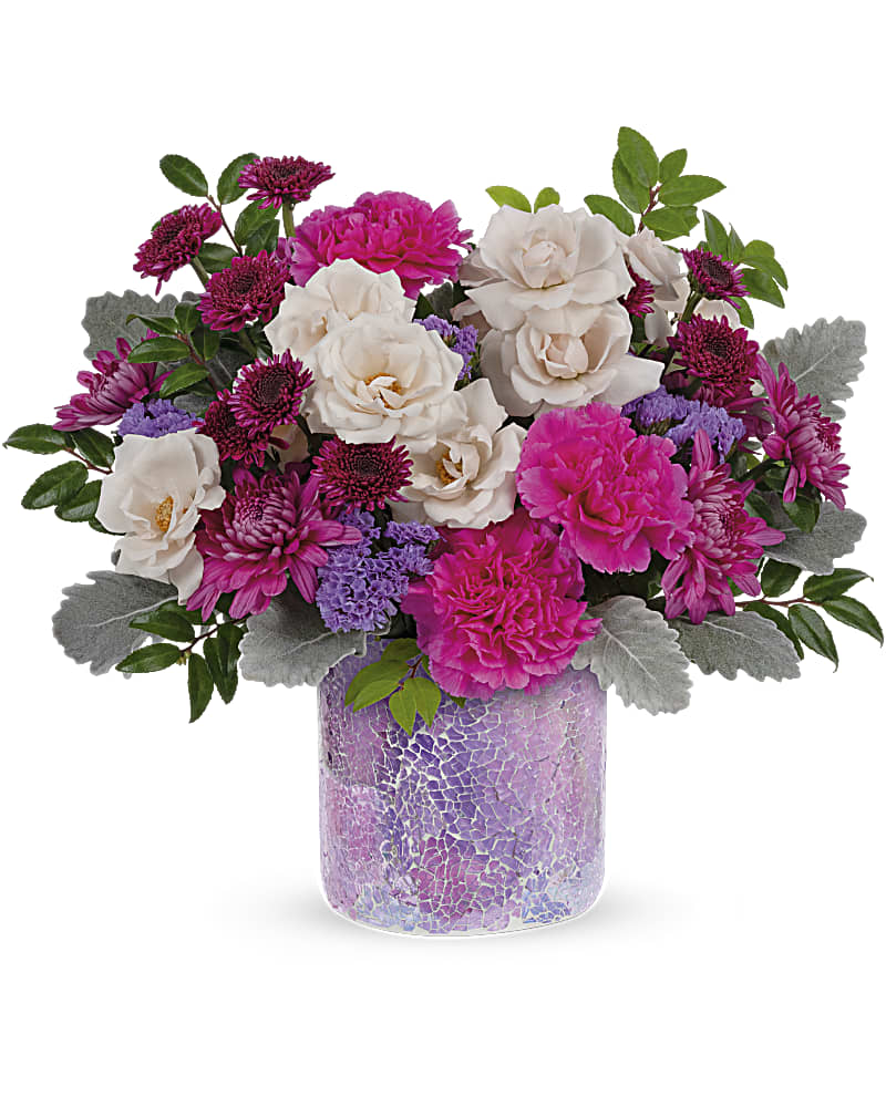Shining Beauty - White, Pink & Purple Bouquet