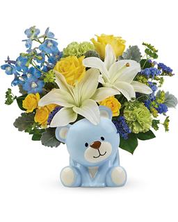 Teleflora's  Sunny  Cheer  Bear  Bouquet