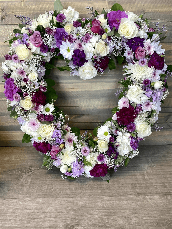 Lavender and White Open Heart Flower Bouquet