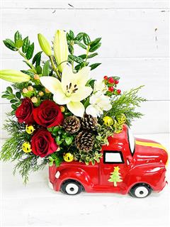 Christmas truck Flower Bouquet
