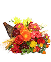 Autumn Cornucopia Of Bright Flowers Flower Bouquet