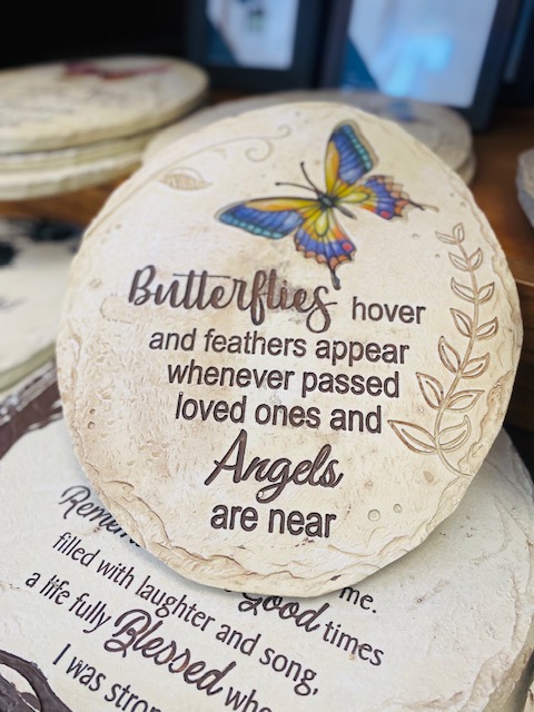 Stepping Stone with Butterfly Flower Bouquet