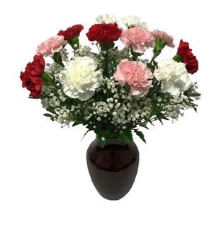 Valentine Carnations RED, PINK & WHITE