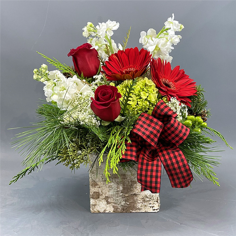 Birch Box for Christmas by Rathbone's Flair Flowers Flower Bouquet