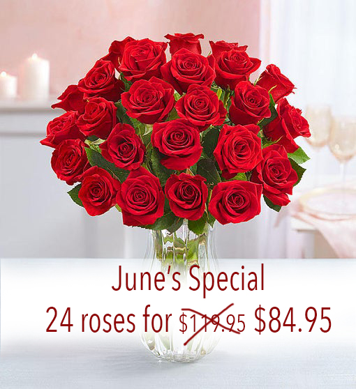  24 red Roses arranged**LOCAL DELIVERY ONLY**