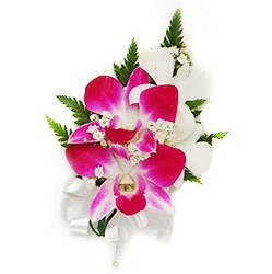 Corsage Pin On - Orchid Flower Bouquet