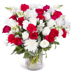 Mixed red and white Roses Meaning